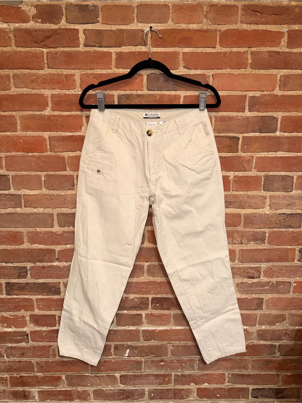 Columbia Women’s Cream Cotton Chinos Khaki Pants Bottoms Off White Sz 6